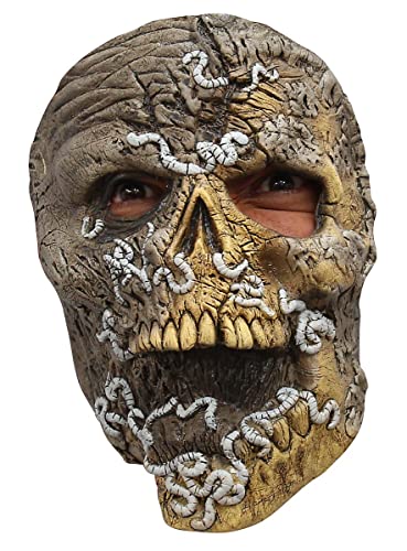 Maden-Mumie Maske des Grauens aus Latex - Erwachsenen Horror Kostüm Halbmaske Monster Untoter Leiche - ideal für Halloween, Karneval, Motto- & Grusel-Party von Maskworld
