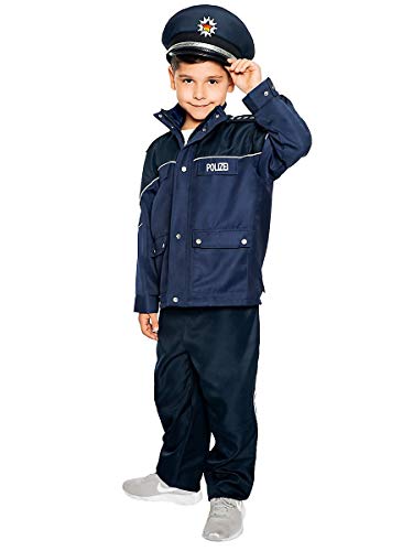 Maskworld Authentische Polizei-Uniform für Kinder - Polizist Kinder-Kostüm für Karneval Fasching & Halloween - Verkleidung Anzug Größe 152 von Maskworld