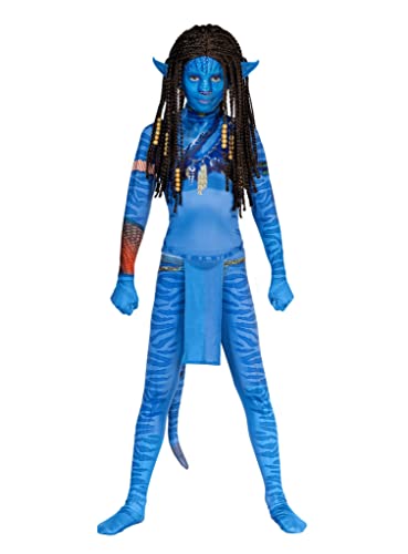 Maskworld Blaue Stammeskriegerin Kostüm für Mädchen - Kindergröße: 146-152 - Film-Kostüm-Zubehör Karneval Halloween & Motto-Party von Maskworld