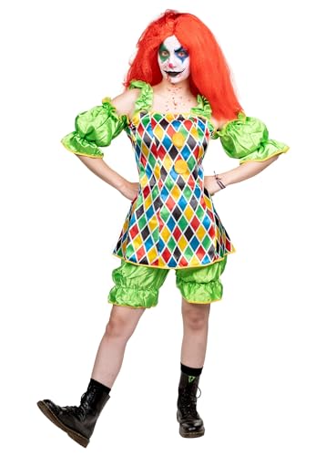 Maskworld Clown & Horror Clown Damen Kostüm - Größe: 44-46 - Verkleidung Karneval, Halloween & Motto-Party von Maskworld