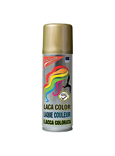 Maskworld Color Haarspray für farbig buntes Haar - Gold - Color Farbspray zum Verkleiden & Schminken für Karneval, Fasching, Halloween & Motto-Party von Maskworld