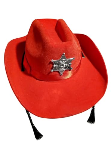 Maskworld Cowgirl Hut rot - Western Kopfbedeckung für Damen - Karneval & Motto-Party Maskworld Cowgirl Hut rot - Western Kopfbedeckung für Damen - Karneval & Motto-Party von Maskworld