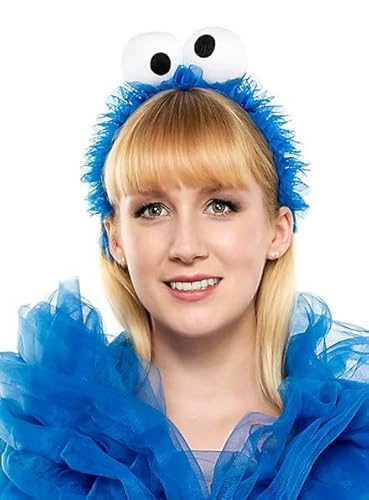 Maskworld Die Sesamstraße – Krümelmonster Haarreif mit Kulleraugen - blaue Kostüm-Kopfbedeckung zu Karneval & Motto-Party von Maskworld