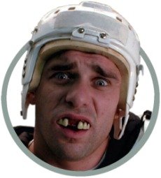 Maskworld - Eishockey-Spieler - Puck im Zahn - Fun Zähne - Künstliches Gebiss - Verkleidung Accessoire für Karneval, Halloween & Motto-Party von Maskworld