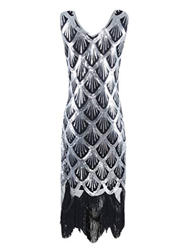 Maskworld Elegantes 20er Jahre Charleston Damen Kleid - Anita - Größe: XL - Flapper Abendkleid Kostüm Verkleidung Maskworld Elegantes 20er Jahre Charleston Damen Kleid - Anita - Größe: XL - Flapper Abendkleid Kostüm Verkleidung von Maskworld