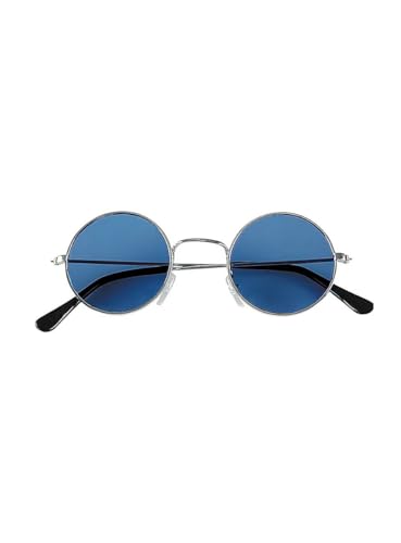 Maskworld Hippie Brille - Kostüm-Sonnenbrille - blau - Verkleidung Zubehör Karneval Motto-Party von Maskworld