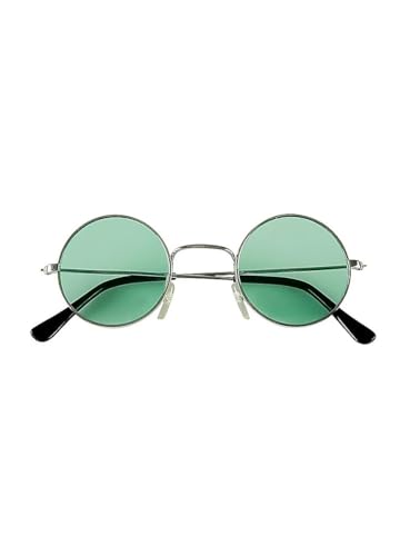 Maskworld Hippie Brille - Kostüm-Sonnenbrille - grün - Verkleidung Zubehör Karneval Motto-Party von Maskworld