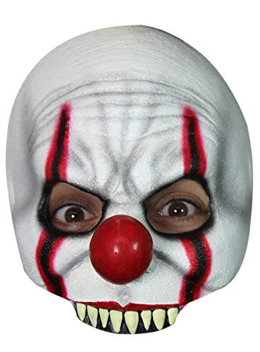 Maskworld Horror-Clown Halbmaske für Kinder aus Latex - für Halloween, Karneval, Horror- und Motto-Party von Maskworld