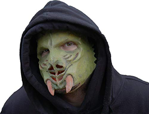 Maskworld Horror-Maske aus Latex - Alien-Maske Galactic Invader - ideal für Halloween, Karneval, Motto- & Grusel-Party von Maskworld