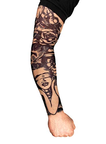 Maskworld Killer - Tattoo Ärmel zum Überziehen - Armgröße: M - Kostüm-Zubehör für Halloween, Karneval & Motto-Party Maskworld Killer - Tattoo Ärmel zum Überziehen - Armgröße: M - Kostüm-Zubehör für Halloween, Karneval & Motto-Party von Maskworld