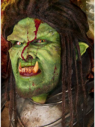 Maskworld Kleine grüne Orkohren aus Latex mit Mastix Hautkleber - Latexohren für Halloween Karneval Motto-Party & Fantasy Kostüm-Accessoire von Maskworld