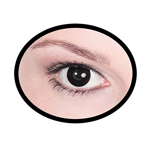 Farbige Halloween Kontaktlinsen schwarz Hexe ohne Sehstärke, 1 Paar (2 Stück) Wochenlinsen / 7-Tage-Linsen weich deckend Funlinsen blind Horror Karneval Farbige Halloween Kontaktlinsen schwarz Hexe ohne Sehstärke, 1 Paar (2 Stück) Wochenlinsen / 7-Tage-Linsen weich deckend Funlinsen blind Horror Karneval von Maskworld