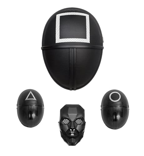 Maskworld - Korean Game Aufseher Kostüm-Maske Quadrat - Verkleidung Karneval Halloween & Motto-Party von Maskworld
