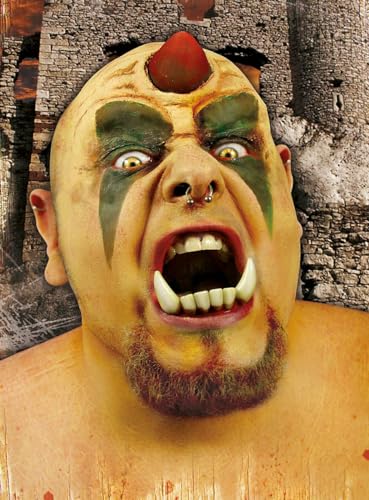 Maskworld Oger-Stirn Latexapplikation mit Hautkleber - Monster Kostüm-Zubehör für Halloween, Karneval & Horror-Party von Maskworld