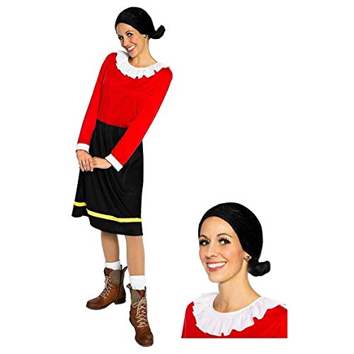 Maskworld Olivia Öl - die Freundin von Popeye - Kostüm mit Perücke für Erwachsene - zweiteilig - Karneval (L) von Maskworld