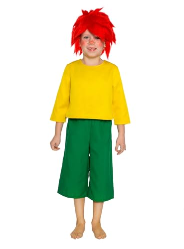 Maskworld Pumuckl Kostüm für Kinder - original lizenziert - zweiteilig - Karneval (122-128) von Maskworld