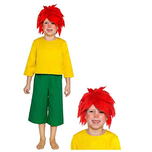 Maskworld Pumuckl Kostüm mit Perücke für Kinder - original lizenziert -dreiteilig - Karneval (122-128) von Maskworld