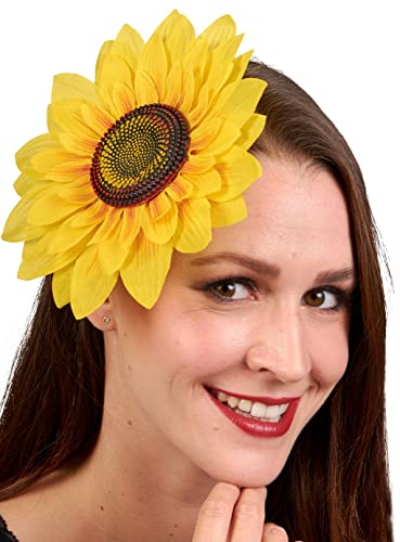 Maskworld Riesige Sonnenblume Haarclip - Verkleidung Kostüm-Accessoire für Karneval, Halloween & Motto-Party … von Maskworld