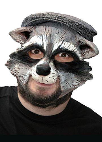 Maskworld Tiermaske aus Latex - Partymaske witziger Waschbär - ideal für Halloween, Karneval & Motto-Party von Maskworld