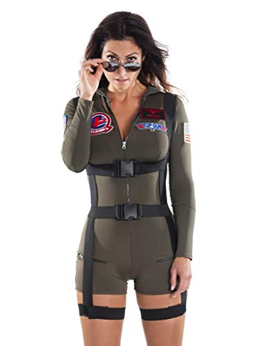 Maskworld Top Gun Romper - Damen - Lizenziertes Film-Kostüm für Erwachsene - Verkleidung Karneval Motto-Party - Größe: L von Maskworld