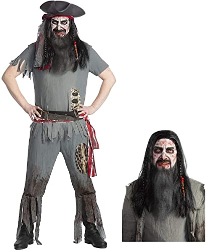Maskworld - Verflucht gutes Zombie-Pirat Kostüm und Perücke - Untoter Pirat für Männer Größe: S - Karneval, Fasching, Halloween & Motto-Party Verkleidung - Deluxe-Edition Maskworld - Verflucht gutes Zombie-Pirat Kostüm und Perücke - Untoter Pirat für Männer Größe: S - Karneval, Fasching, Halloween & Motto-Party Verkleidung - Deluxe-Edition von Maskworld