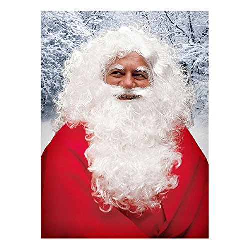 Maskworld - Weihnachtsmann Verkleidungs-Set Deluxe - Bart, Perücke und Augenbrauen - Nikolaus-Bart - Santa Claus von Maskworld