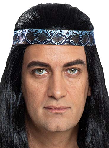 Generique - Winnetou-Haarband für Herren Kopfband für Indianer blau-braun - Multicolore von Maskworld