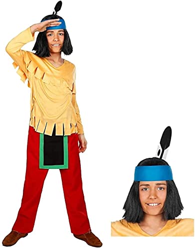 Maskworld - Yakari Kinderkostüm 5teilig - Indianer Kostüm für Jungen mit Perücke - Lizenzprodukt Zeichentrickserie (98/104) von Maskworld