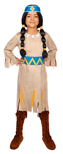 Maskworld - Yakari Regenbogen Kinderkostüm 3teilig - Indianer Kostüm Kleid für Mädchen - Lizenzprodukt Zeichentrickserie (134/140) von Maskworld