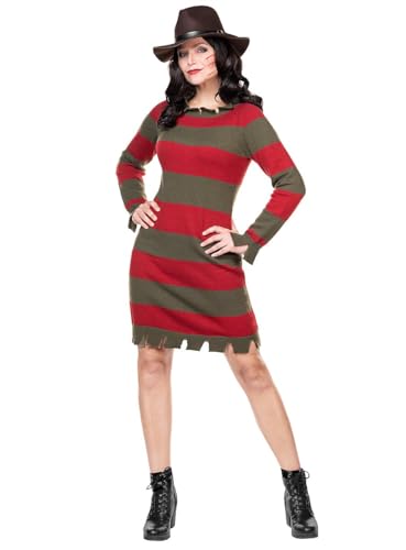 Miss Freddy - Alptraum - Nightmare Kleid - Signature Edition - Größe: L - Damen Kostüm für Halloween, Karneval & Motto-Party von Maskworld