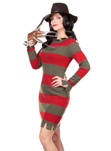 Miss Freddy Nightmare Komplett-Kostüm für Frauen mit Hut & Handschuh - Größe: S - Horror Verkleidung Halloween & Motto-Party Miss Freddy Nightmare Komplett-Kostüm für Frauen mit Hut & Handschuh - Größe: S - Horror Verkleidung Halloween & Motto-Party von Maskworld