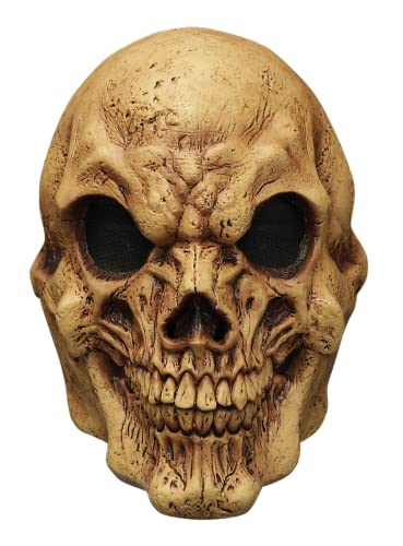 Moderschädel Maske des Grauens aus Latex - Erwachsenen Horror Kostüm Vollmaske Skelett Totenkopf - ideal für Halloween, Karneval, Motto- & Grusel-Party von Maskworld