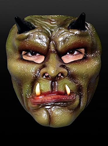 Ork Maske aus Latex - Erwachsenen Horror Kostüm Halbmaske - ideal auch für Karneval, Motto- & Grusel-Party von Maskworld