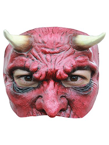 Schauriger Teufel - Dämon des Grauens - Erwachsenen Horror Kostüm Halbmaske - ideal für Halloween, Karneval, Motto- & Grusel-Party von Maskworld