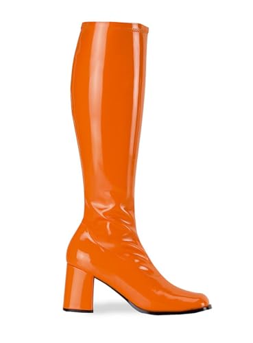 Schmalschaft Stiefel Stretchlack - orange - Schuhgröße: 37 Schmalschaft Stiefel Stretchlack - orange - Schuhgröße: 37 von Maskworld