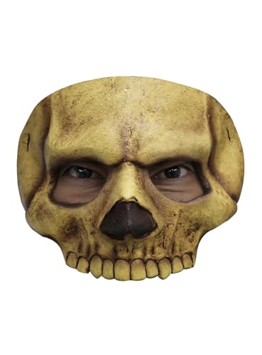 Skully Maske des Grauens aus Latex - Erwachsenen Horror Kostüm Augenmaske Schädel Skelett Totenkopf - ideal für Halloween, Karneval, Motto- & Grusel-Party von Maskworld