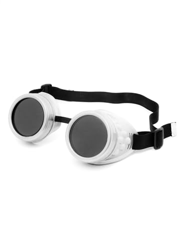 Steampunk Schweißerbrille - weiß - lustige Fake-Brille - Kostüm-Zubehör Karneval & Motto-Party Steampunk Schweißerbrille - weiß - lustige Fake-Brille - Kostüm-Zubehör Karneval & Motto-Party von Maskworld