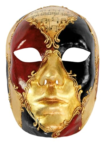 Volto Femminile schacchi colore musica - Venezianische Maske - traditionell handgefertigt - Carnevale di Venezia von Maskworld