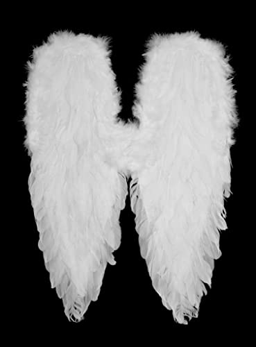 Weiße Flügel aus Federn - Kostüm-Zubehör für Karneval, Halloween & Motto-Party Weiße Flügel aus Federn - Kostüm-Zubehör für Karneval, Halloween & Motto-Party von Maskworld
