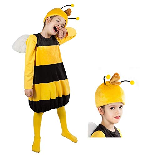 Willi Kostüm mit Kopfbedeckung für Kinder - Biene Maja - Zweiteilig - Tierkostüm (110-116) von Maskworld