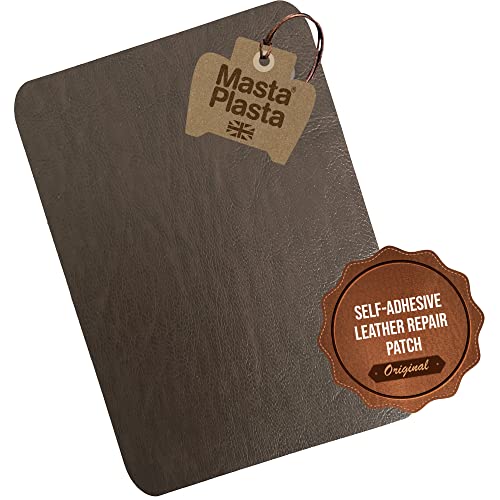 MastaPlasta Sofortig Leder-Reparaturflicken, selbstklebend - Mittelbraun - XL: 28 x 20 cm. Erste Hilfe für Sofas, Autositze. Reparieren Sie Löcher, Risse, Verbrennungen, Flecken… von MastaPlasta