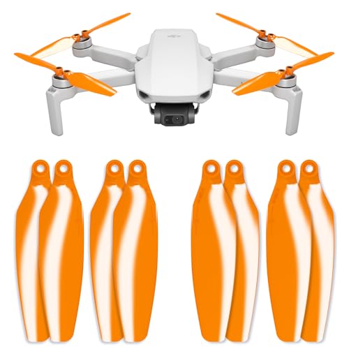 Master Airscrew MA.MI24121F4 Mini 2 & SE Stealth Propellers Propeller, Orange/Abendrot im Zickzackmuster (Sunset Chevron) von Master Airscrew