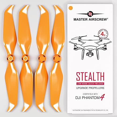 Master Airscrew Stealth Propeller kompatibel mit DJI Phantom 4 - Orange, 4 Stück von Master Airscrew