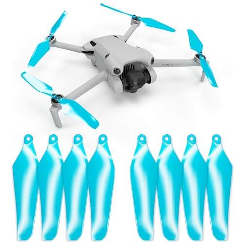 Master Airscrew Super Stealth Propeller kompatibel mit DJI Mini 4 Pro & Mini 3 Pro - Blau, 4 Propeller im Set von Master Airscrew