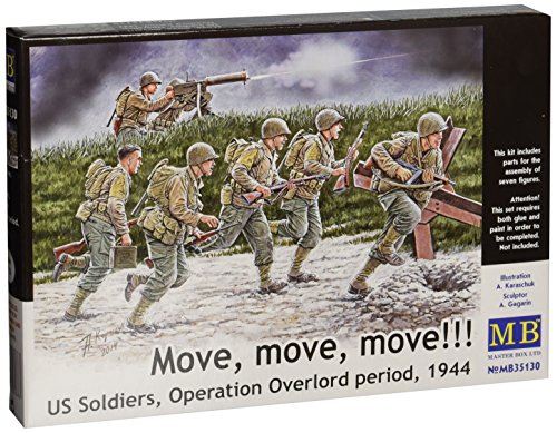 Master Box MB35130-1/35 Move Move Move, U.S Soldaten Figuren 1944 von Master Box Ltd.