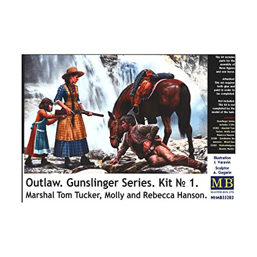 Masterbox 1:35 - Gunslinger 1 Marshal Tom, Tucker & Molly von Master Box Ltd.