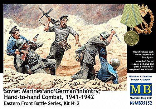 Masterbox MB35152 - 1/35 Soviet Marinen und Deutsche Infanterie Hand to Hand, Figurensatz von Master Box Ltd.