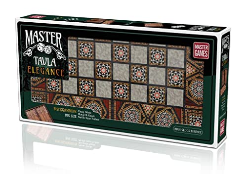 Master Games T68-Backgammon Elegance-Tavla-Big Size 50,5cm x 25,5cm x 8,00cm, aus Holz (MDF-Platten) von KS Games