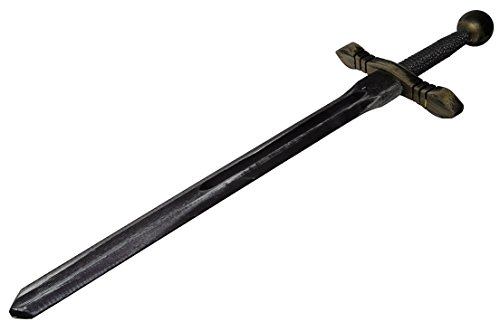 Master Of Trading Großes King's Arthur Schwert, 72 cm, brandneues Holzspielzeug für Kinder/Kinder, mittelalterliches Ritter-Thema, 2 Hände (schwarz), 102 cm von Master Of Trading