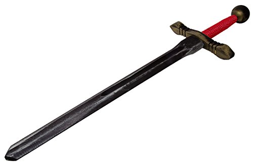 King's Arthur rotes Schwert, 72 cm, brandneues Holzspielzeug für Kinder/Kinder, mittelalterliches Ritter-Thema von Master Of Trading
